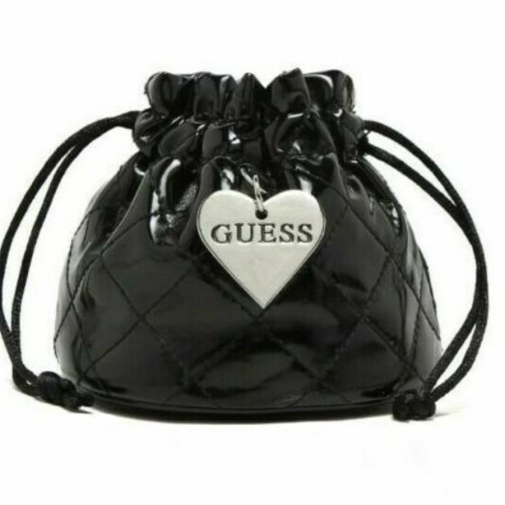 Guess Gift Pouch Cosmetic Accessories Mini Bag Black - BNWOT
